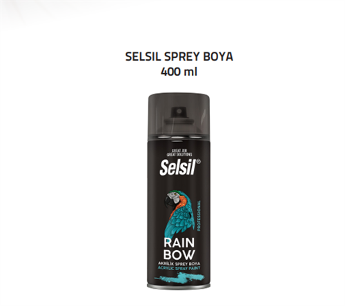 SPREY BOYA SİYAH PARLAK RAL9005P- SELSİL (400ml) (K-12)